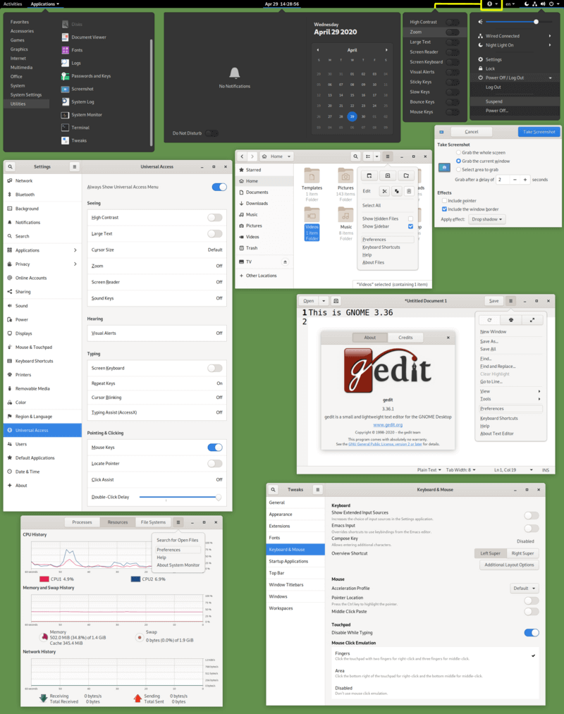 800px-GNOME_Shell_3.36_with_several_GNOME_applications