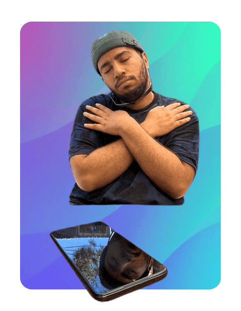 امین شریفی در حالت آرامیده و در خلسه